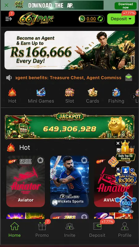 667Pak Game Interface