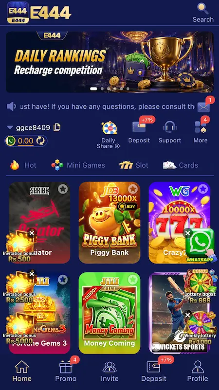E444 Game Interface