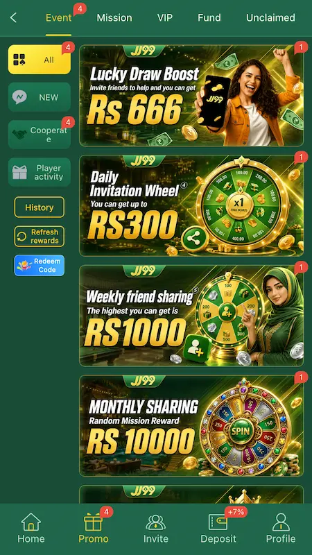 JJ99 Game Events