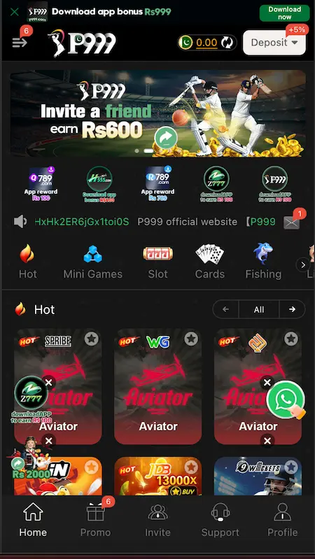 P999 Game Interface