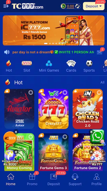 TC777 Game Interface