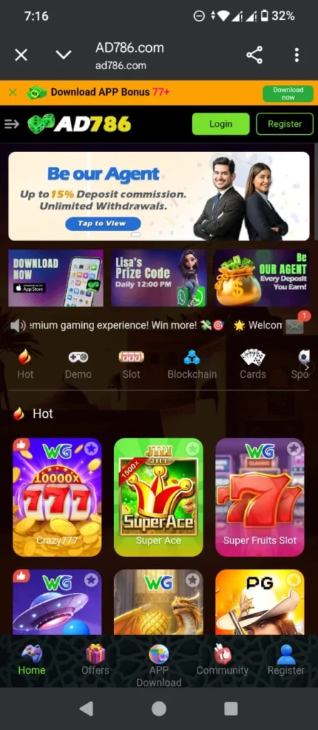 AD786 Game Home Page