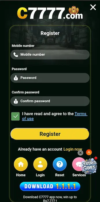 C7777 Game Login