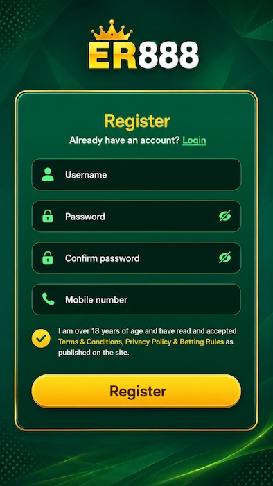 ER888 Game Registeration